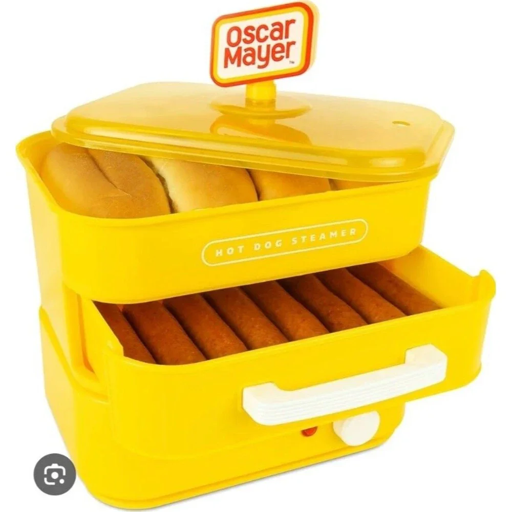 Nostalgia Oscar Mayer Diner-Style Hot Dog Steamer& Bun Warmer, 8 Hot Dogs